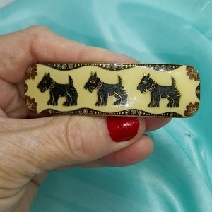 SOLD...Vintage scottie dog Hair Barrett